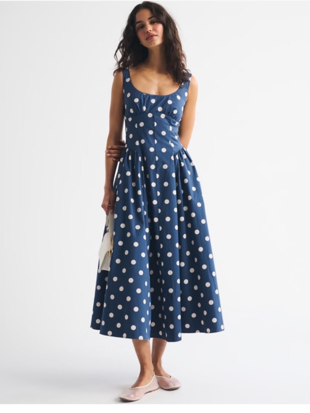 Cotton A&F Bra-Free Dylan Midi Dress